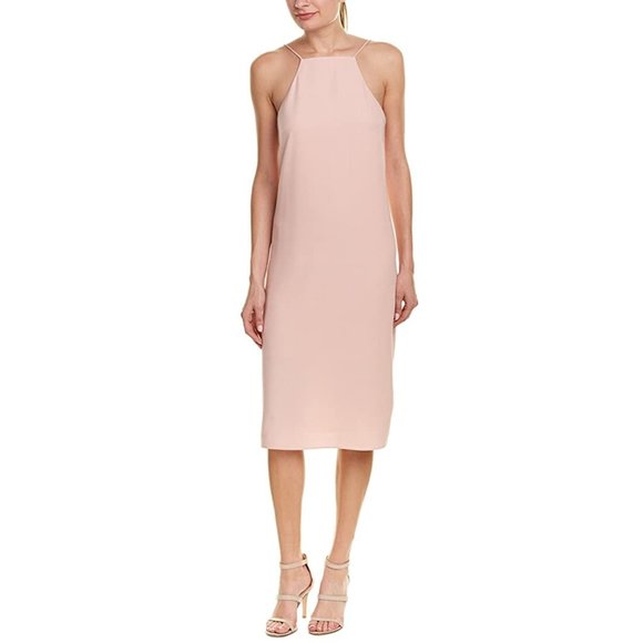 Sam Edelman Women's High Neck Straight Midi, Blush, 12 - Picture 1 of 2